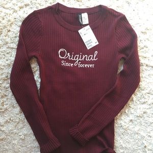NWT! H&M Ribbed long sleeve sweater